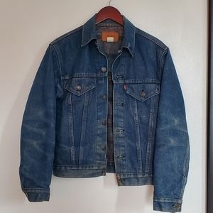 Vintage denim sweater lined Levi's jacket
